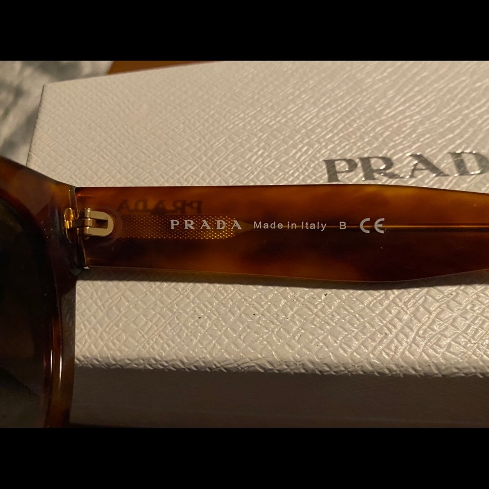 Tortoise Shell Prada Sunglasses With Case - image 4